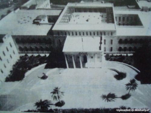 عملیات شناسایی - جاسوسی گردان شناسایی نیروی هوایی ارتش جمهوری اسلامی ایران برفراز خاک عراق - مجلس حزب بعث عراق - بغداد - گرفته شده توسط هواپیمای شناسایی RF-4
